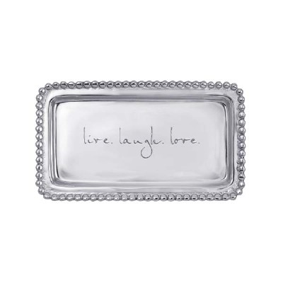 LIVE.LAUGH.LOVE Beaded Statement Tray