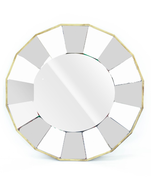 Sixteen Sided Polygonal Starburst Mirror