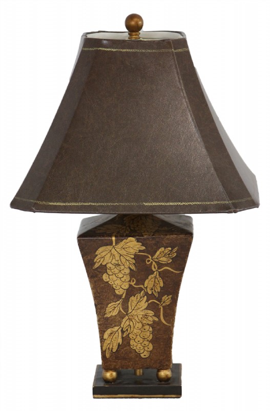 Cinnabar Tole Table Lamp