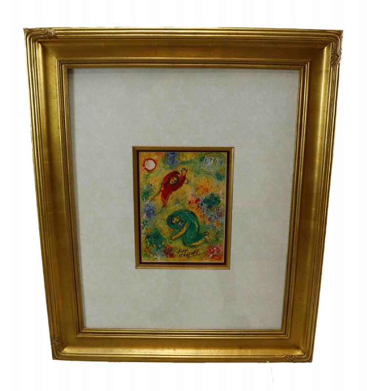 Gold Framed Chagall Print-" The Trampled Flowers"