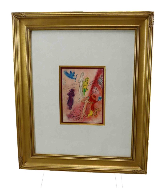 Gold Framed Chagall Print-"The Syrinx Fable"