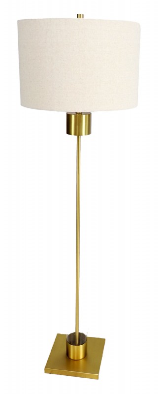 Brass & Glass Floor Lamp