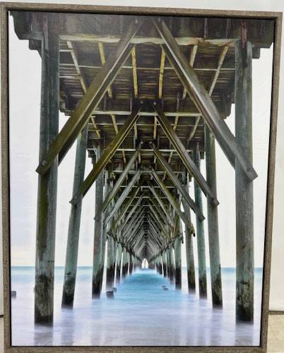 Under The Pier Framed Print
