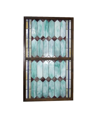 Antique Green Lavender Stained Glass