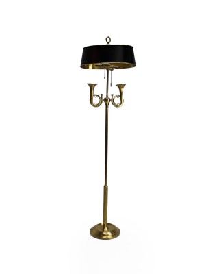 Black and Gold Trumpet Lamp