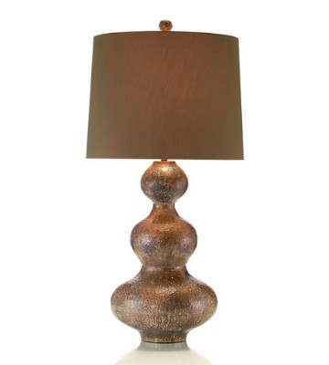 Hammered Copper Triple Gourd Table Lamp