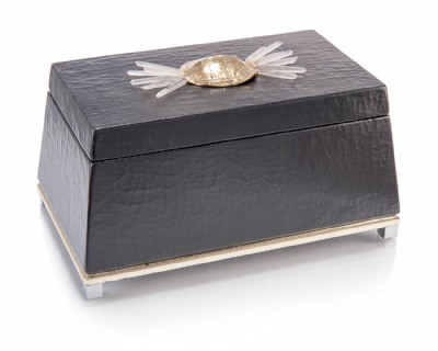 Black with Turtle Shell Jewelry Box