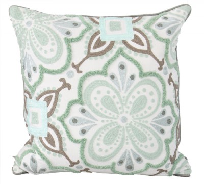 Custom Al Hambra Green White & Gold Pillow