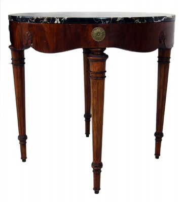 Marble Top Round Wooden Table