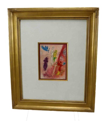 Gold Framed Chagall Print-"The Syrinx Fable"