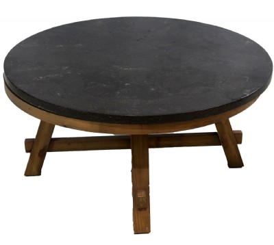 Industrial Stone Top Cocktail Table