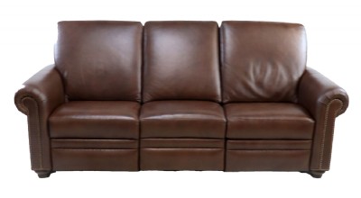 Ethan Allen Conor Leather Incliner Sofa