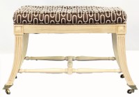 Wood Frame Ottoman On Casters