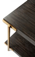 Wooden Brass Side Table