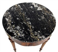 Marble Top Round Wooden Table