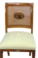 Vintage Cane Handpainted Desk Chair