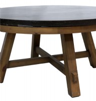 Industrial Stone Top Cocktail Table