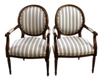 Pair of Ethan Allen French Louis XVI Armchairs